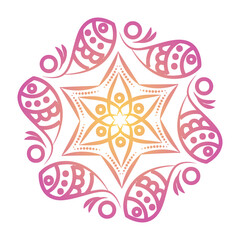 Mandala art hand-drawn