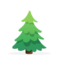 Christmas tree illustration flat vector design product no background