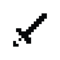  pixel sword silhouette