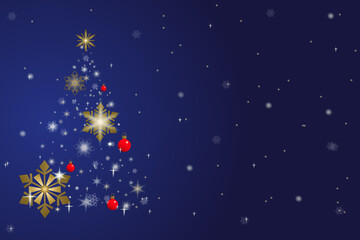 Christmas background with snowflakes