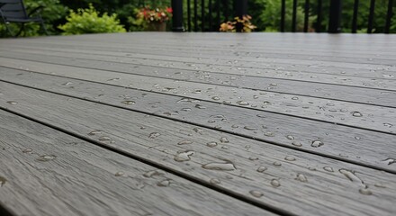 Grey composite deck boards