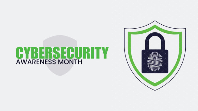 National cyber Security awareness month. It is celebrated every year in October. Background, poster, card, banner social poster