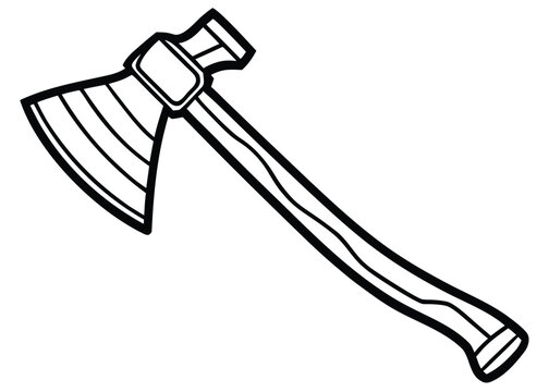 black and white axe clip art preview