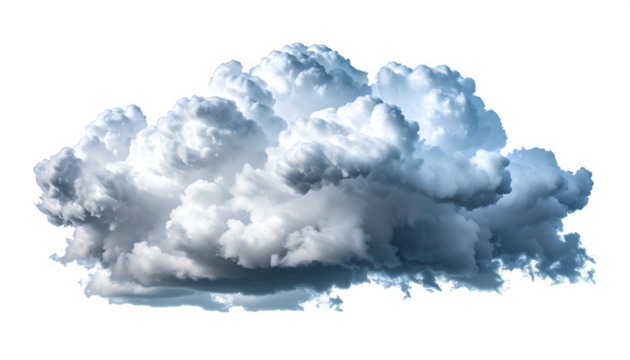 Heavy storm cloud, isolated on transparent background