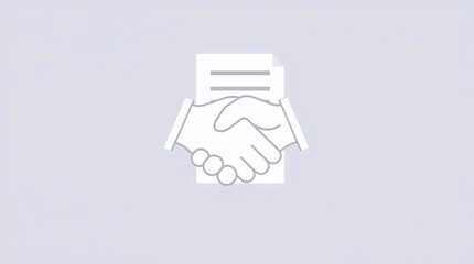 abstract business handshake illustration symbolizing partnership, trust, and successful agreement