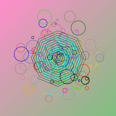 幾何学模様のグラデーション模様