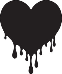 Heart shape,Doodle shape heart,Thin line heart in silhouette