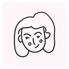 Obraz premium line art graphics - faces