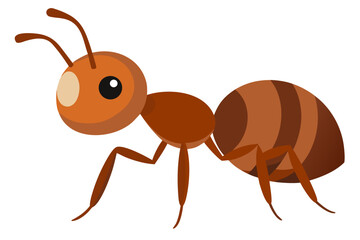 vector illustration of cartoon ant