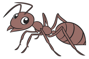 ant on a white background