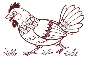 vector illustration of a chicken