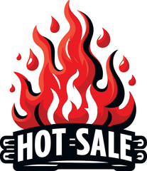 Hot sale promotion sign vector graphic