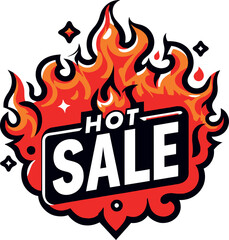 Hot sale promotion sign vector graphic