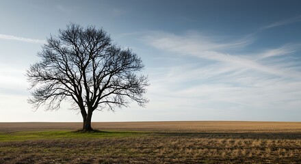 Obraz premium Solitary tree plainscape