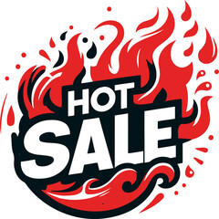 Hot sale promotion sign vector graphic