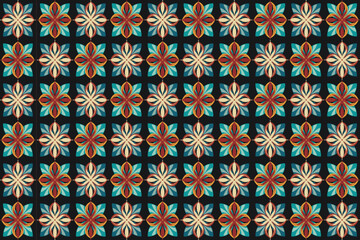 vector seamless pattern with geometric shapes Abstract geometric tribal ethnic oriental ikat folklore diamonds traditional seamless pattern design for background carpet wallpaper clothing fabric wrap