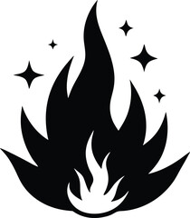 fire sparks vector icon.