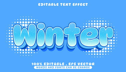 Winter Text Effect Create Stunning Winter Designs with This Editable Vector