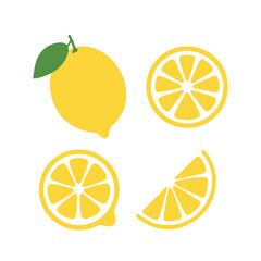 lemon icon vector illustrations isolated on white