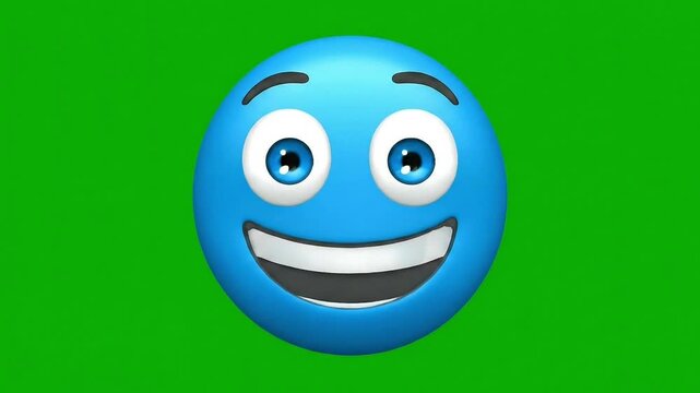 A funny troll face styled as a blue emoji on a green screen. Ideal for memes, reaction videos, edits, and trolling content. Loopable and high-resolution with subtle animated motion.
