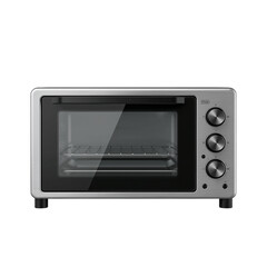 Fototapeta premium Sleek minimalist toaster oven with stainless steel finish, perfect for modern kitchens with