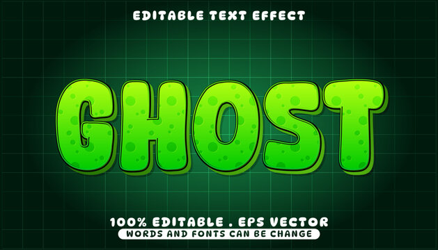 Spooky green slime style editable text effect with bubbly texture, perfect for Halloween designs and fun graphic projects