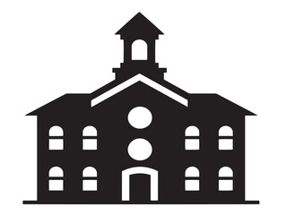 College Education Concept Depicted in Professional Silhouette Vector Illustration