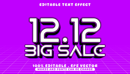 12 12 editable text effect for big sale
