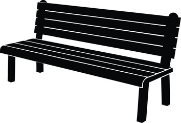 bench illustration, park icon
