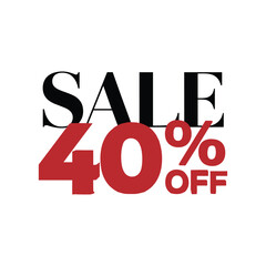SALE 40 Percent Off Discount Sign