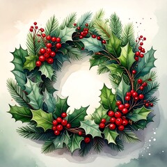 Festive Christmas wreath