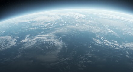 Earth from space showing clouds and atmosphere