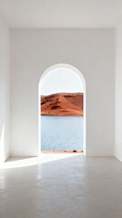 Balcony Viewing Lake Scene