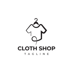 Cloth Shop Logo  Minimalist Garment Retail Brand Identity