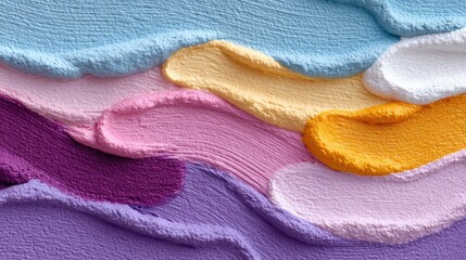 Colorful Abstract Oil Paint Swirls with Bold Strokes of Texture Rich Background