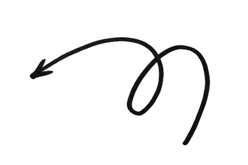 Looped Flowing Hand Drawn Arrow