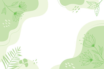 Soft pastel blue background design, soft floral accents at the 4 corners, suitable for nature and relaxation projects.