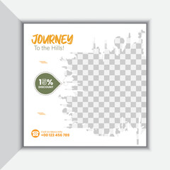 Travel social media post design  