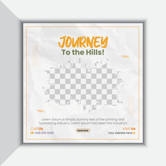 Travel social media post design  