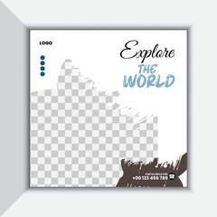 Travel social media post design  