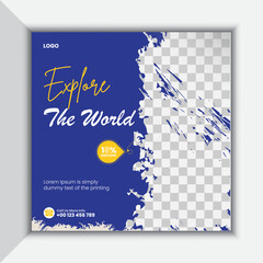 Travel social media post design  