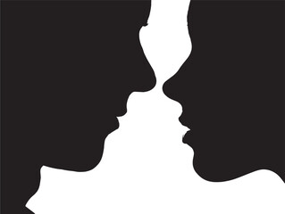 Professional contacts silhouette vector icon in clean format