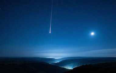 moon over the mountain