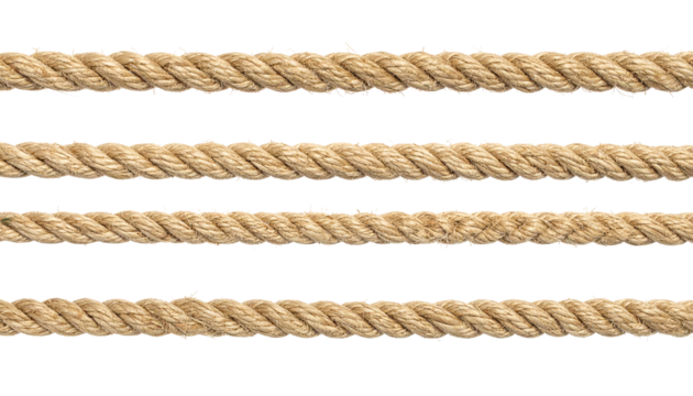 Close-up of multiple parallel ropes