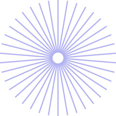 Obraz premium A radial pattern of light purple lines converging on a white circle