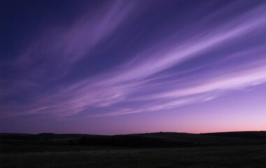 sunset over the mountains