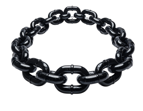 Circle of black metal chain