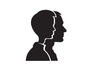 Creative professional core values silhouette vector icon design