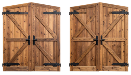 Rustic wooden double doors (1)