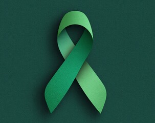 Green ribbon for men symbolizes prostate cancer awareness, a symbol of support and hope for health and wellness campaigns